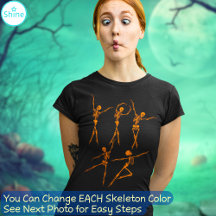 Elegantes Balletttanzskelett OrangenHalloween