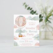 Elegantes Ballonwolkengeschlecht offenbart Einladu (Stehend Vorderseite)