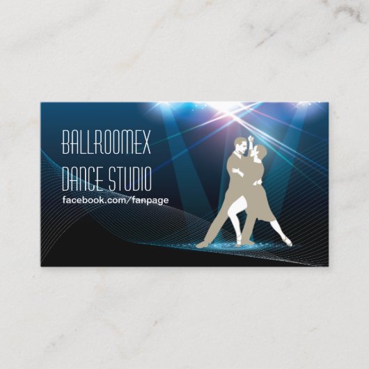 Elegantes Ballroom Dance Studio Visitenkarte (Vorderseite)