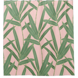 Elegantes Bambusfoliendesign Duschvorhang