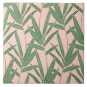 Elegantes Bambusfoliendesign Fliese (Vorderseite)