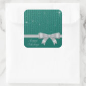 Elegantes Band und Sterne Quadratischer Aufkleber (Tasche)