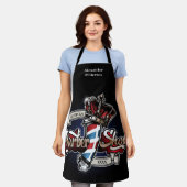 Elegantes Barberloch und Crown-Logo personalisiere Schürze (Getragen)