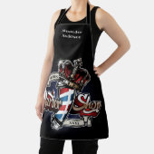 Elegantes Barberloch und Crown-Logo personalisiere Schürze (InSitu)