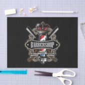 Elegantes Barberloch und Crown-Logo personalisiere Seidenpapier (Handwerk)
