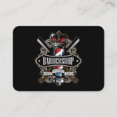 Elegantes Barbershop-Logo personalisieren Visitenkarte (Vorderseite)