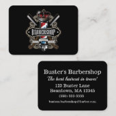 Elegantes Barbershop-Logo personalisieren Visitenkarte (Vorne/Hinten)