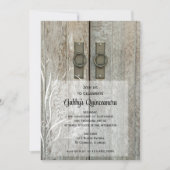 Elegantes Barn Doors Quinceñera Party Einladung (Vorderseite)