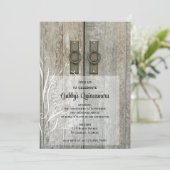 Elegantes Barn Doors Quinceñera Party Einladung (Stehend Vorderseite)