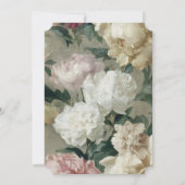 Elegantes Barock-Brautparty Einladung (Rückseite)