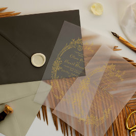 Elegantes Barock Chinoiserie Vintage Goldmedaille  Acryleinladungen