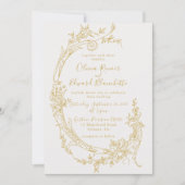 Elegantes Barock Chinoiserie Vintage Goldmedaille Einladung (Vorderseite)