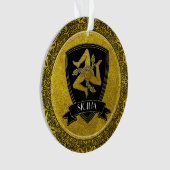 Elegantes Barock Pewter Sicilian Trinacria Ornament (Vorderseite)