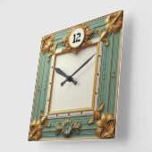 Elegantes Barock Quadratische Wanduhr (Winkel)