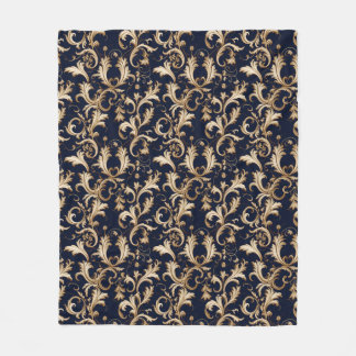 Elegantes Barock und Damaskus Dekor: Vintag Verzie Fleecedecke