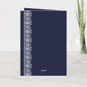 Elegantes Barock Viktorianisch Lace Abschluss Foto Dankeskarte (Rückseite)