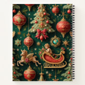 Elegantes Barock Weihnachtsgeschenk Notizblock (Rückseite)