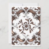 Elegantes Barockfest Einladung (Rückseite)