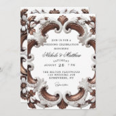 Elegantes Barockfest Einladung (Vorne/Hinten)