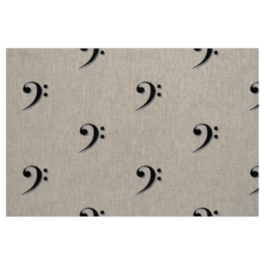 Elegantes Bassschlüssel-Gewebe Stoff (Fat Quarter (45,7 x 55,9 cm))
