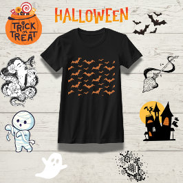 Elegantes Bat Border Family Halloween T-Shirt