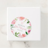 Elegantes Bat Mitzvah Personalisiert Pink Floral P Geschenkanhänger (Beispiel)