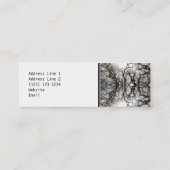 Elegantes Baum-Muster Mini Visitenkarte (Rückseite)