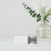 Elegantes Baum-Muster Mini Visitenkarte (Stehend Vorderseite)