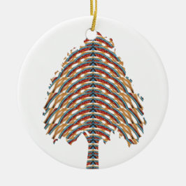 ELEGANTES Baum-Symbol:  Metallische Farben Keramikornament