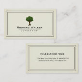 Elegantes Baumgarten Rasenpflege Logo Landschaft G Visitenkarte (Vorne/Hinten)