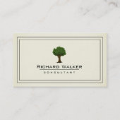 Elegantes Baumgarten Rasenpflege Logo Landschaft G Visitenkarte (Vorderseite)