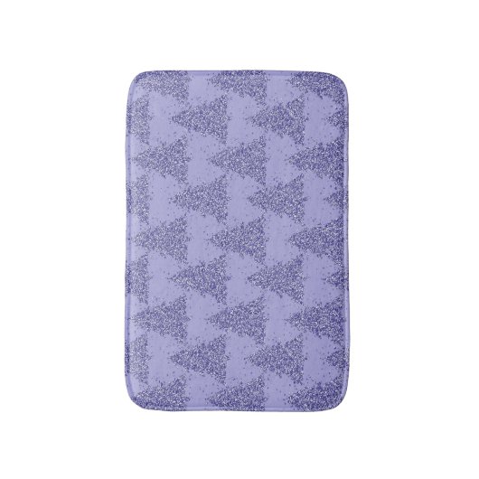 Elegantes Baummuster | Charming Lavendel Weihnacht Badematte (Vorderseite Vertikal)