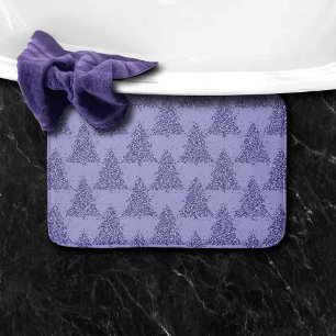 Elegantes Baummuster Charming Lavendel Weihnacht Badematte
