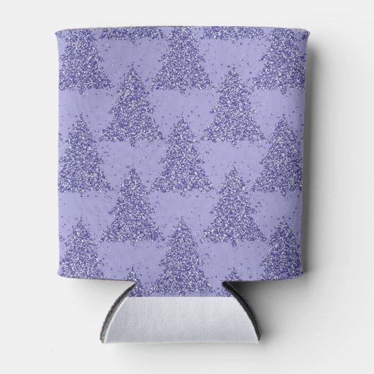 Elegantes Baummuster | Charming Lavendel Weihnacht Dosenkühler (Vorderseite)