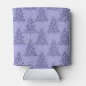 Elegantes Baummuster | Charming Lavendel Weihnacht Dosenkühler (Rückseite)