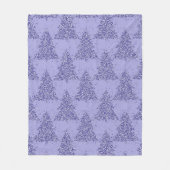 Elegantes Baummuster | Charming Lavendel Weihnacht Fleecedecke (Vorderseite)
