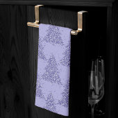 Elegantes Baummuster | Charming Lavendel Weihnacht Geschirrtuch