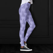 Elegantes Baummuster | Charming Lavendel Weihnacht Leggings