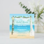 Elegantes Beach Arch Brautparty Einladung (Stehend Vorderseite)
