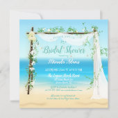 Elegantes Beach Arch Brautparty Einladung (Vorderseite)