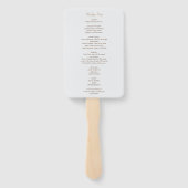 Elegantes Beach Arch Minimalistisch Hochzeitsprogr Fächer (Rückseite)