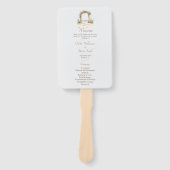 Elegantes Beach Arch Minimalistisch Hochzeitsprogr Fächer (Vorderseite)