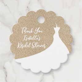 Elegantes Beach Brautparty Danke weiß Geschenkanhänger