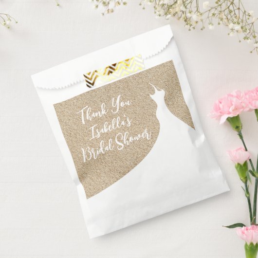 Elegantes Beach Brautparty Gefallen Beutel weiß Geschenktütchen (Versiegelt)