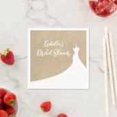 Elegantes Beach Brautparty Napkin weiß Serviette (Beispiel)