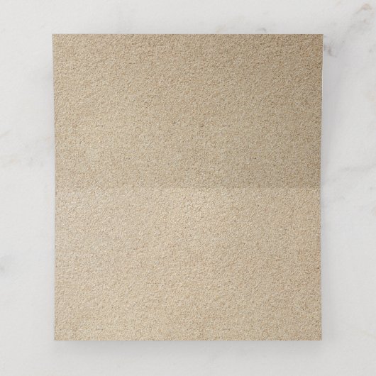 Elegantes Beach Brautparty Platzkarte weiß (Innenseite Aufgefaltet)