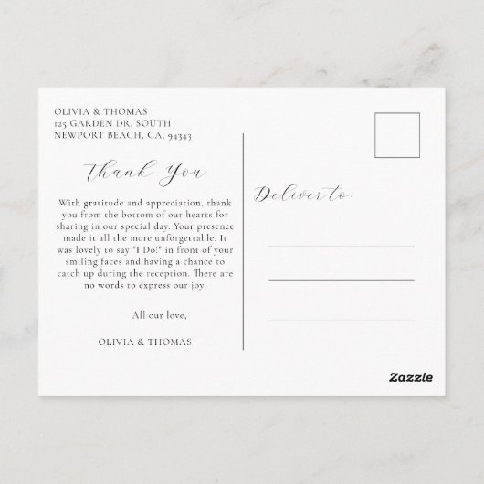 Elegantes Beach Hochzeit in Urlaubsort Foto Vielen Postkarte (Rückseite)