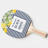 Elegantes Beach House Wasserfarben Lemon Tischtennis Schläger (Seitenansicht)