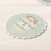 Elegantes Beach Mint Blumengrün Brautparty Untersetzer (angewinkelt)