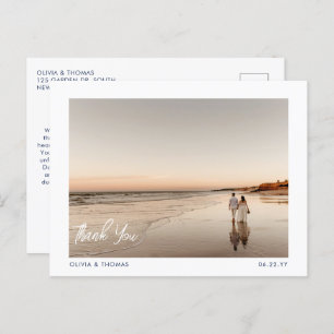 Elegantes Beach Modern Class Wedding Foto Vielen D Postkarte